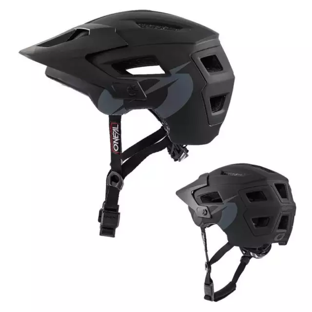 Oneal Defender Solid Nero Bicicletta Casco All Mountain Bike Sentiero MTB Enduro