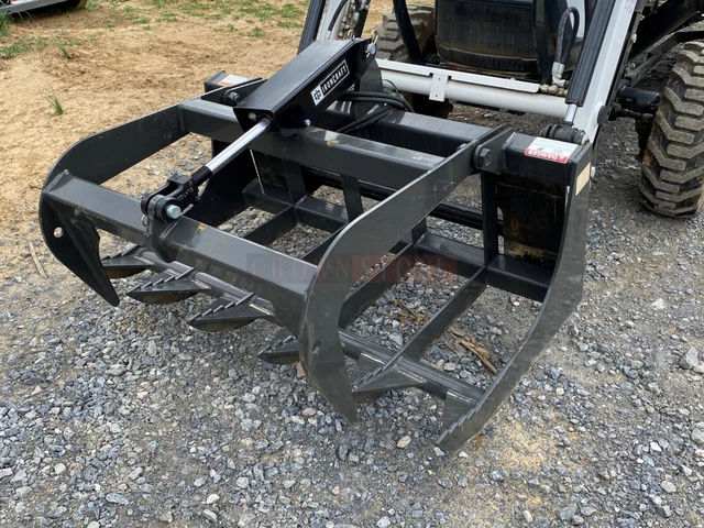 New Ironcraft 48" Root Grapple For Compact Tractors, Single Cylinder, Fits Many!