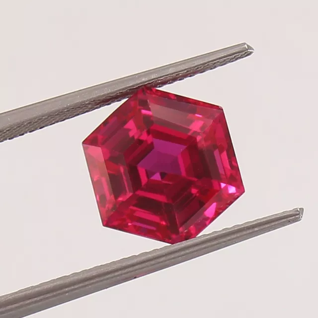 AAA Natural Pegion Red Mozambique Ruby Loose Hexagon Gemstone Cut 7.30 Ct