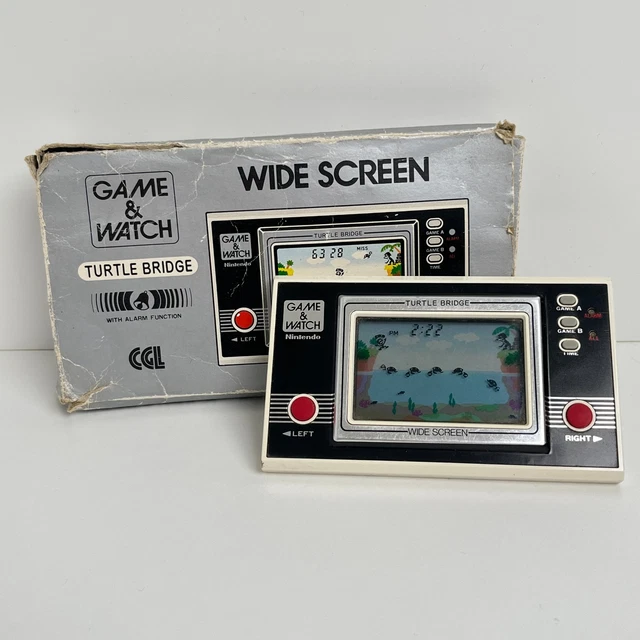 NINTENDO GAME & Watch Turtle Bridge Wide Screen TL-28 Handheld LCD