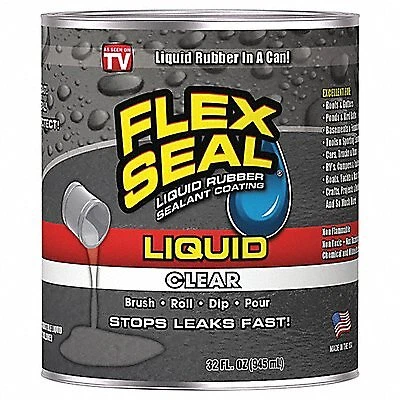 Leak Sealer: Rubber, Clear, 32 oz Container  LFSCLRR32  LFSCLRR32 853517006320