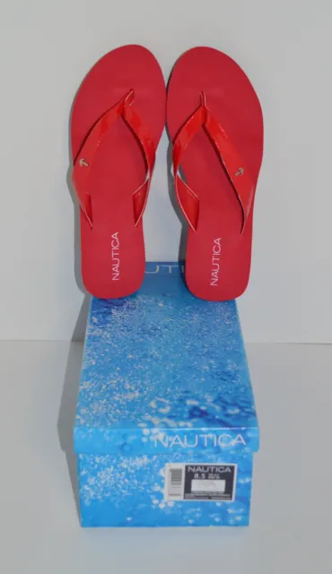 Nautica Landfall/Electric Red Women's Shoes/Sandals/Wedge Size 8.5 New With Box 2