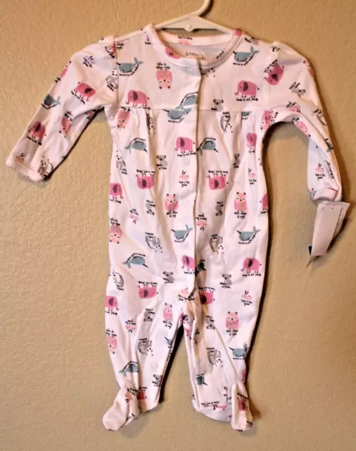 Carter's Little Planet Organic Cotton Sleeper Pajamas Infant Baby Girl 3 Months