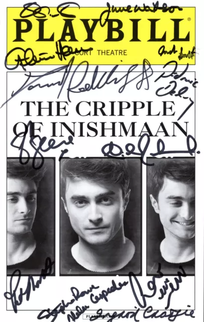 The Cripple Of Inishmaan Hand Signed Ny City Playbill+Coa      Daniel Radcliffe