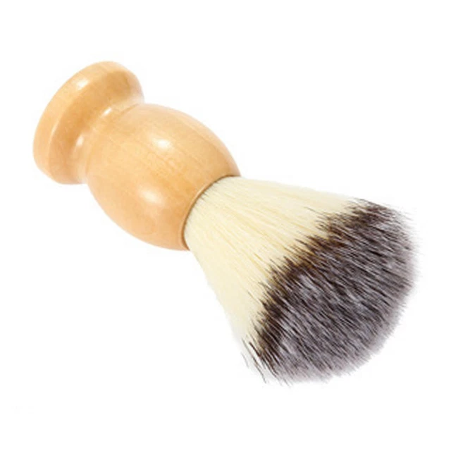 Pennello da barba da uomo con manico in legno, pennello da barba per la pulizia