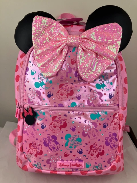 Disney Minnie Mouse by Smiggle backpack large stunning sparkly bow bag New