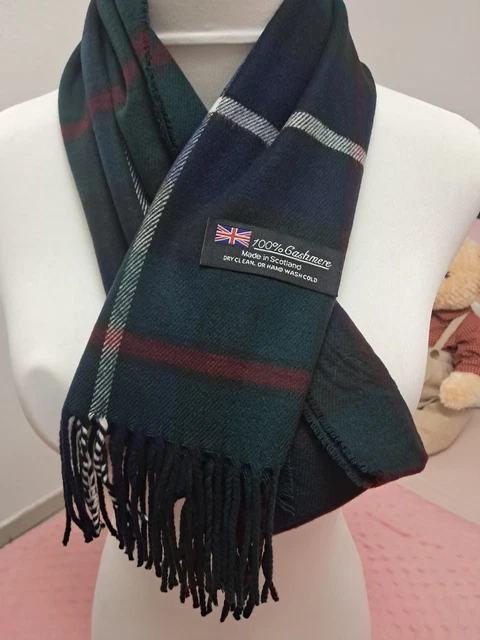 Écharpe Marine, Laine Soie Unie & Coton Géométrique