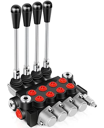GYZJ Hydraulic Flow Control Valve 4 Spool 11 GPM SAE Ports Adjustable Relief ...