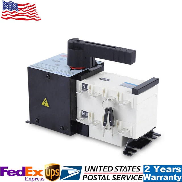 AUTOMATIC TRANSFER SWITCH Dual Power Generator Changeover Switch 4P