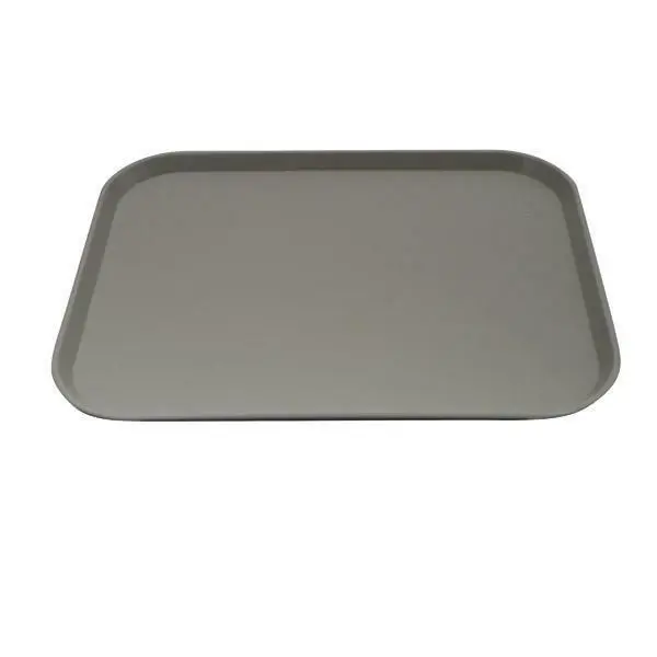 Tray Fast Food Style Grey Polypropylene Cafeteria 350 x 450mm