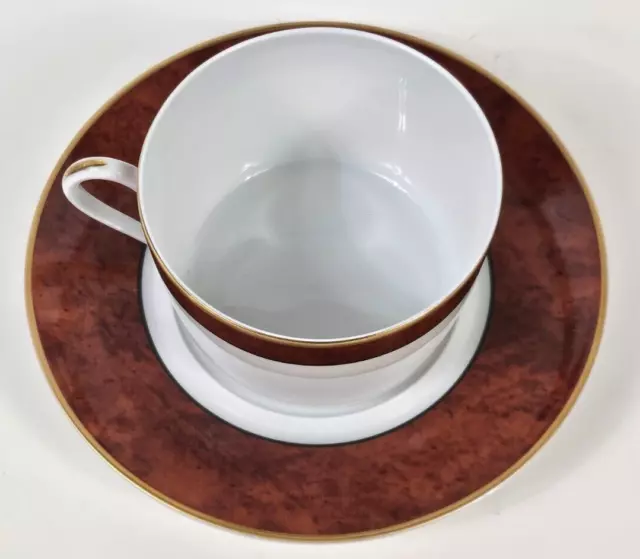 Limoges Haviland MARCO POLO Flat Cup and Saucer Set Discontinued Brown France 2