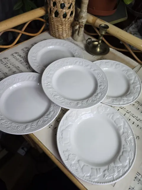 Vintage 3 X Barratts & 2 X BHS Lincoln Ceramic Side Plates 7" Embossed Fruits