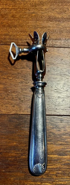 Manche à gigot vintage en métal argenté - kitchen tools