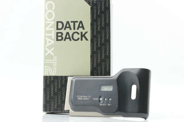 [Near MINT in Box] Contax T2 Data Back CX-T2 Titanium Silver from JAPAN #926