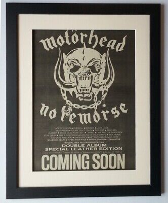 MOTORHEAD band Framed A4 1984 `no remorse` ALBUM original band poster 