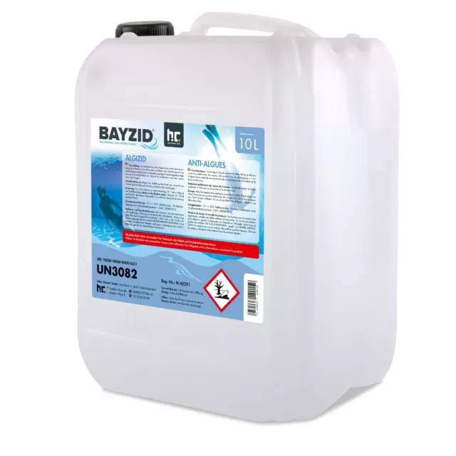 10 L BAYZID® Algizid Algenverhütung Anti-Algenmittel Algen-Ex für Pools