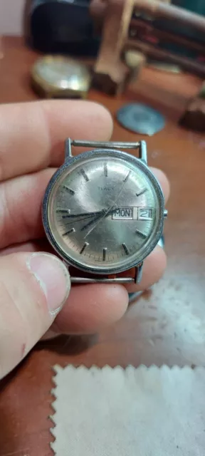 Orologio Timex Mercury 1978 Quadrante Argento Da Uomo Vintage anni '70