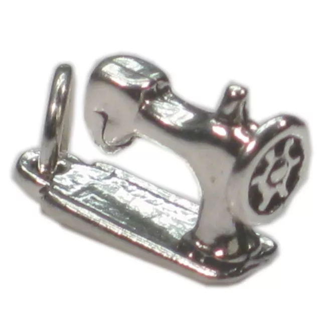 Sewing Machine sterling silver SMALL charm .925 x 1 seamstress charms