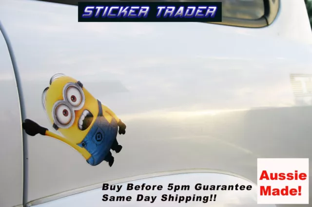 MINION Hanging JDM HOON Sticker Despicable Me Family DVD Decal Car Wall Window 2