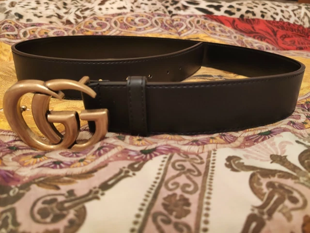 Cintura in pelle con fibbia gg hotsell