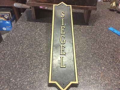 Siegel Mounted Cast Aluminum Door Plate 19” X 4”