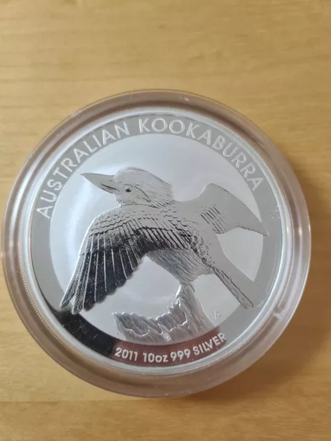 Silbermünze 10 oz Australian Kookaburra 2011 in Kapsel