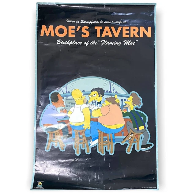 THE SIMPSONS Moe's Tavern Vintage Poster #961 Collectible Poster Homer Bart