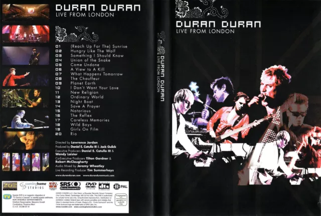 DURAN DURAN - LIVE FROM LONDON - OTTIMO DVD Concerto [Sunrise, Notorious, Rio..]