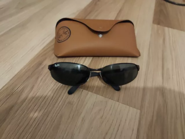 RAY BAN ITALY RB3142 013 59 18mm SLEEK G15 BLACK WRAPS SUNGLASSES