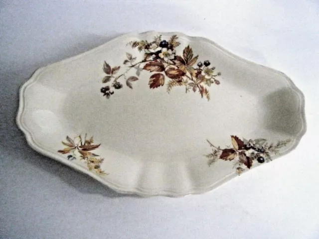 J & G Meakin Sunshine Oval Relish Dish Plate Floral Pattern Made In England