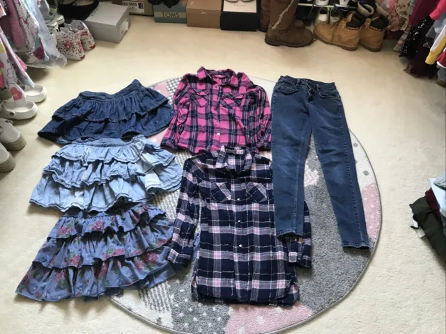 Girls Skirts, Shirts And Pair Of Jeans Bundle 9 Years