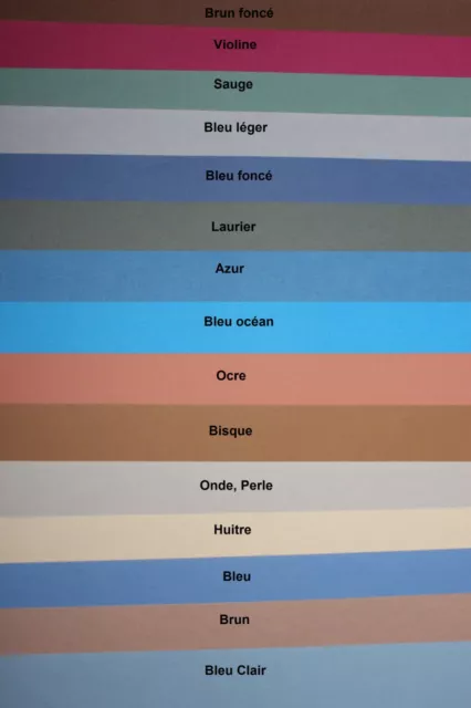 5 feuilles de papier A4 (160g/m2) couleur au choix :