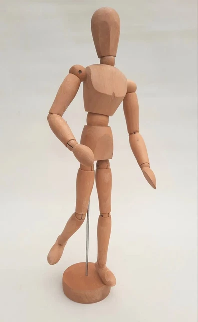 Vintage 13"" Holz bewegliche menschliche Figur Modell Schaufensterpuppe Schaufensterpuppe für Künstler
