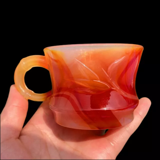 Natural Healing Red Agate Cup Carving Carnelian Cup Reiki Crystal Collection
