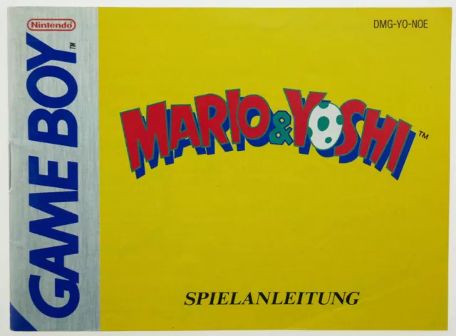 GameBoy Mario & Yoshi DMGYONOE Spielanleitung / Handbuch / Manual / Guide / Inst
