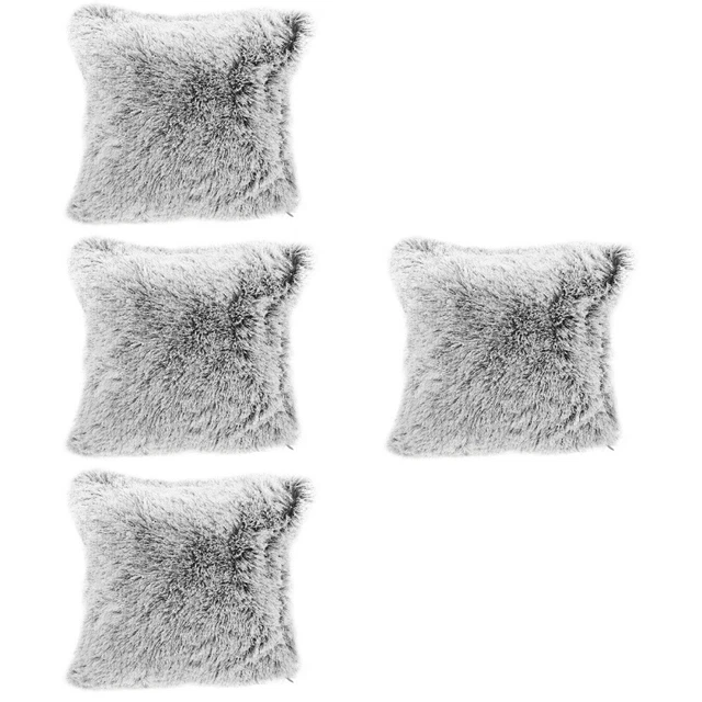 4 Pack Coussin Chaud Taie D'oreiller Garniture De Décor Extérieur Doux