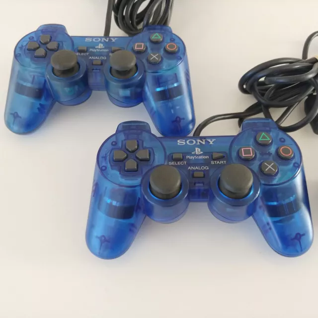 Sony Playstation 2 Dualshock 2 Analog Wired Controller SCPH-10010 - Ocean  Blue