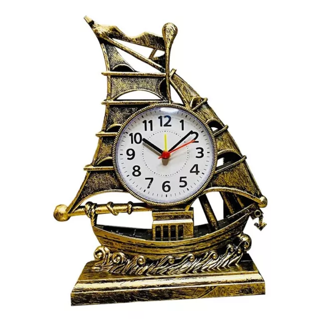 Sveglia Tavolo per Barche un Vela Modello Retrò Vintage Ornamento Orologi d9090