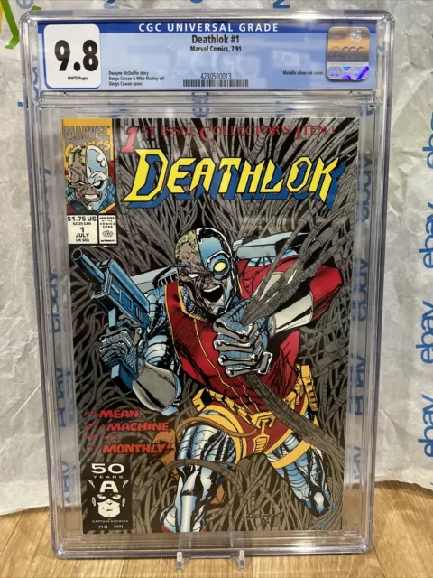 Deathlok #1 CGC 9.8 NM/M Marvel comics 1991 Silver ink cover comic