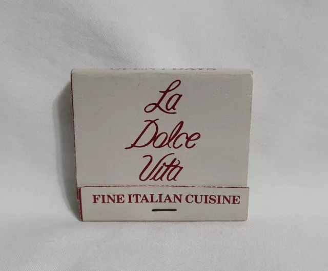 VINTAGE LA DOLCE Vita Italian Restaurant Matchbook New York Advertising ...