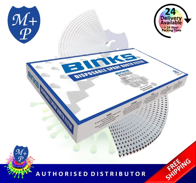 BINKS PAINT SPRAY Booth Filter Cardboard Concertina Filter 90cm x 9m