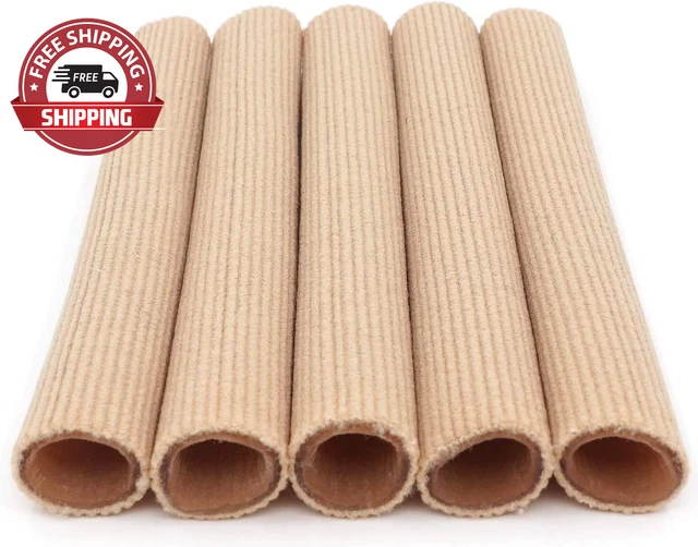 Toe Tubes, Fabric Sleeve Protectors with Gel Lining Pad to Prevent Corn, Calluse