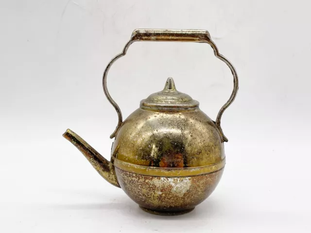 Vintage Heavy Well Made Small Brass Teapot Tea Pot Ornament