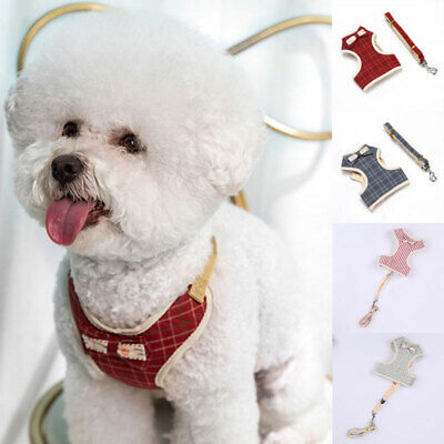 Pet Dog Harness Mesh Soft Puppy Breathable Walking Lead Leash Vest Set Collar