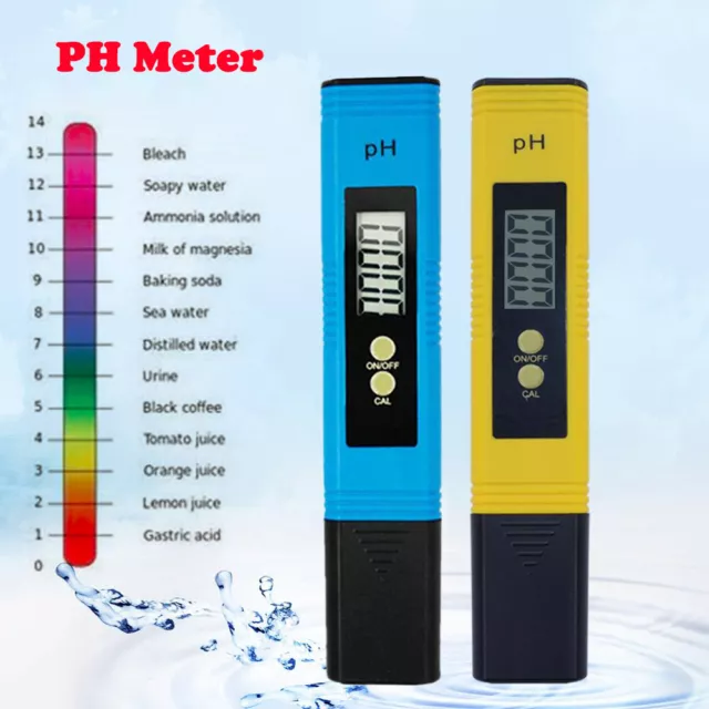 Protable Digital LCD PH Meter Pen Tester for Hydroponics Aquarium Pool Waters