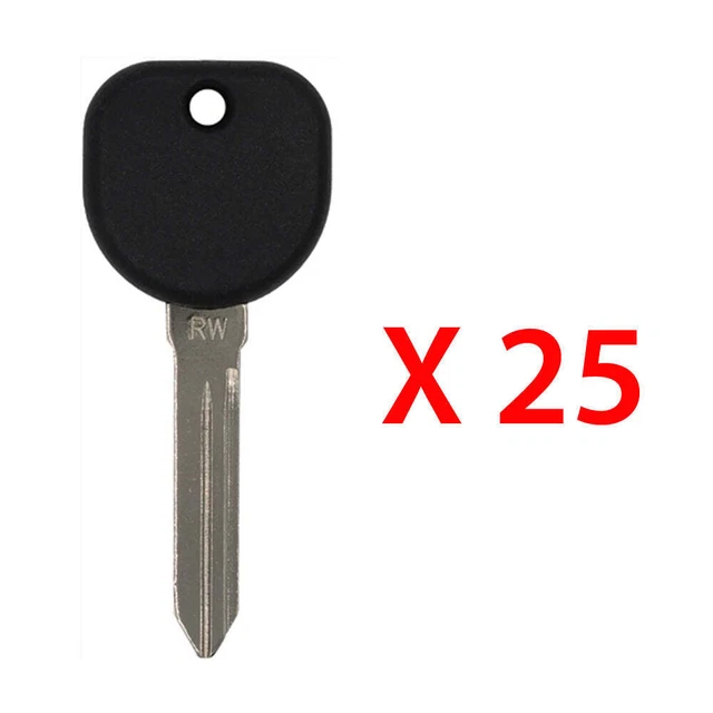 New Uncut Chipped Cloneable Transponder Key Replacement for GM B99PT5 (25 Pack)