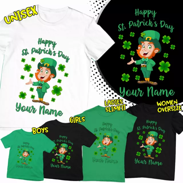 St Patricks Day Personalised Leprechaun Irish Paddys Ireland T-Shirts Tee #SPD#2