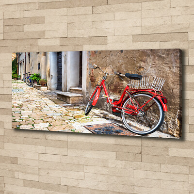 a muro 120x60-Rosso bicicletta Tulup stampa art 