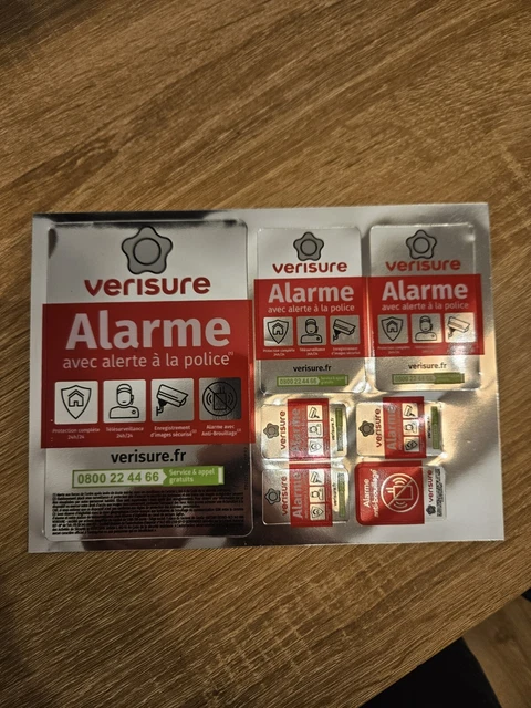 Variure P500 PLAQUETTE AUTOCOLLANTS ALARME Verisure EUR 20,00 - PicClick FR