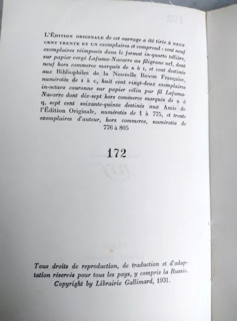 GIONO E.O. sur Vélin pur fil - Le Grand Troupeau, 1931